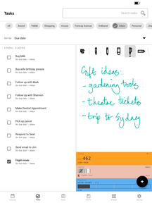 InQuill tasks list synced from Todoist